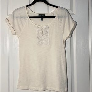 COPY - Women’s small white T-shirt with lace deta…